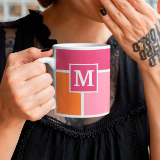 Mug Grandes bandes Feminine avec Monogramme