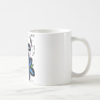 Mug Grandes fleurs de noir bleu