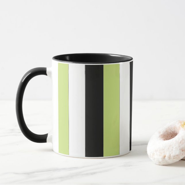 Mug Grandes noires blanches vertes (Avec donut)
