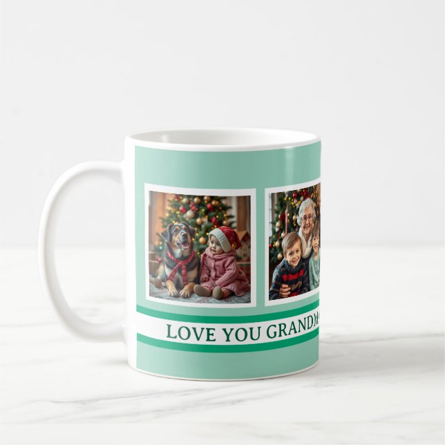 Mug Grandma's Angels | 4 Photo Template (Gauche)