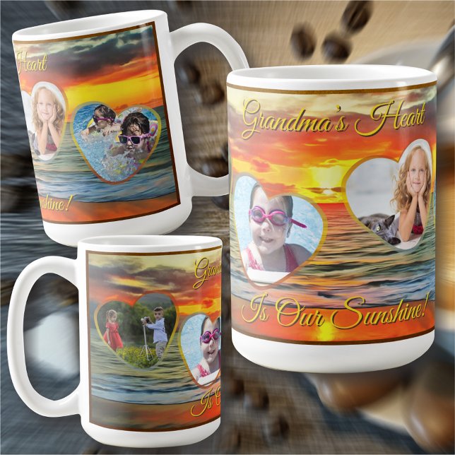 Mug Grandma's Heart is Our Sunshine 1738 (Créateur téléchargé)