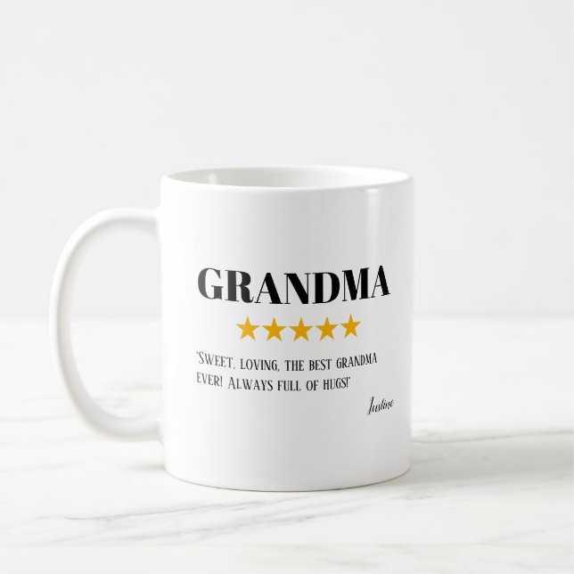 Mug Grand'mère 5 étoiles | Cadeau Super Grand-mère (Gauche)