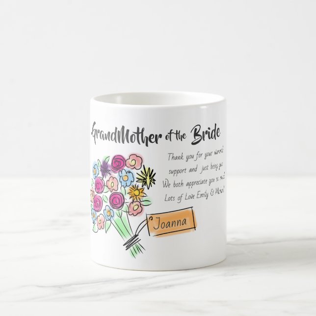 Mug GrandMère de la mariée Message de remerciement per (Centre)