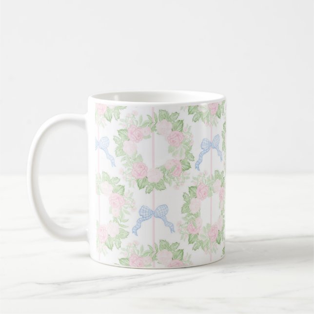 Mug Grandmillentenaire de fleurs En vichy vaches de bo (Gauche)