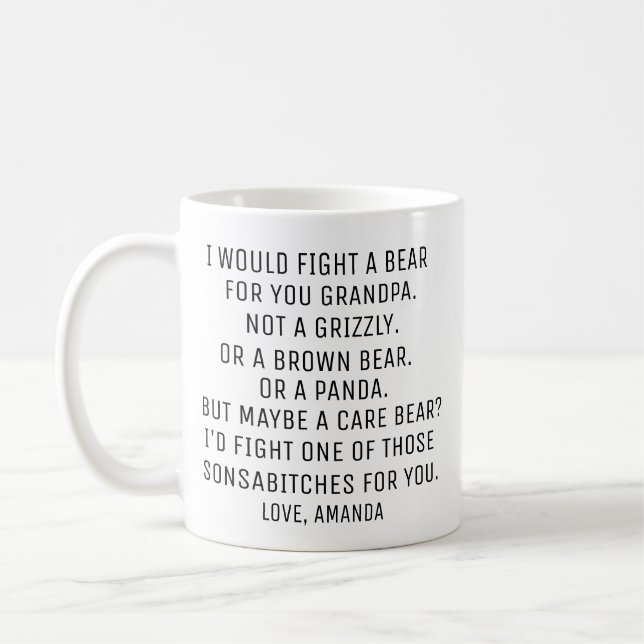 Mug Grandpa Cadeau drôle Grand-père cadeau personnalis (Gauche)
