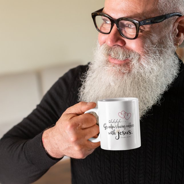 Mug GRANDPA CAFÉ AVEC JESUS Christian Temps calme (Créateur téléchargé)