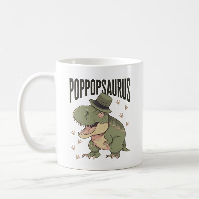 Mug Grandpa Dinosaur Father's Day Poppopsaurus (Gauche)