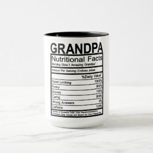 Mug Grandpa Faits nutritionnels