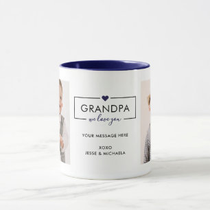 Mug Grandpa/Grampa/Autres I/We Love You 2-Photo