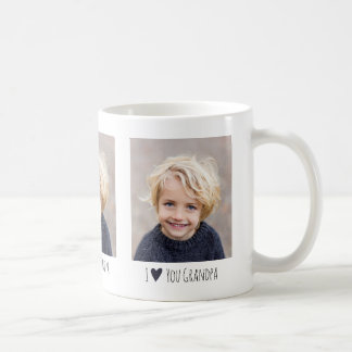 Mug Grandpa I love You 3 Photo Elegant Simple