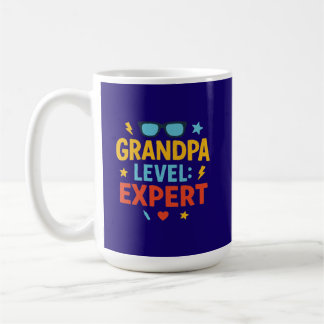Mug grandpa level expert (cartoon style) 