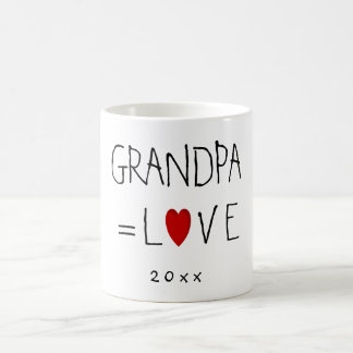 Mug GRANDPA=LOVE (Ou N'Importe Quel Nom) Fête des père