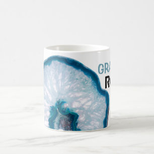 Mug *~* GRANDPA ROCKS Lapidary - Agate de cristal de p