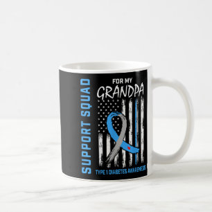 Mug Grandpa Type 1 Diabète Chemise Usa Drapeau Support