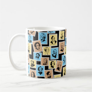 Mug Grands compositeurs sur timbres, motif tricolore -