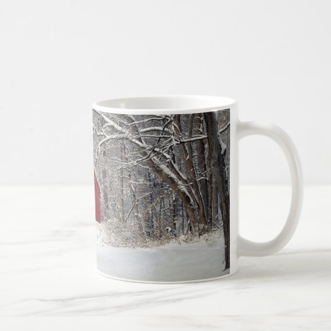 Mug Grange rouge dans la neige 2011 (Droite)