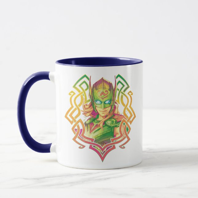 Mug Graphique Asgardien puissant à trois couleurs (Gauche)