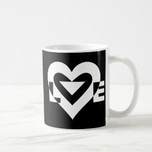 Mug Graphique d'amour cool, blanc