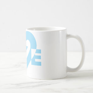 Mug Graphique d'amour cool, Bleu