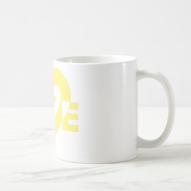 Mug Graphique d'amour cool, Jaune (Droite)