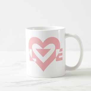 Mug Graphique d'amour cool, rose