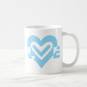 Mug Graphique d'amour mignon en bleu