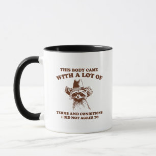 Mug Graphique de citation sarcastique de raton laveur