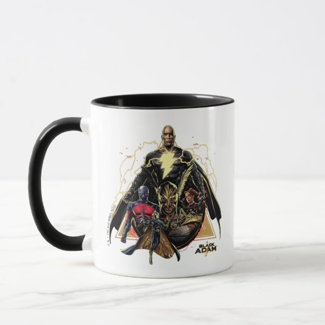 Mug Graphique de groupe triangulaire Adam noir (Gauche)