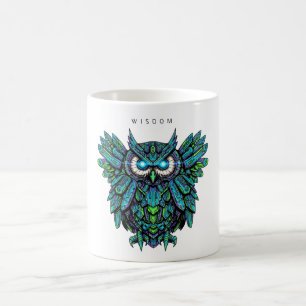 Mug Graphique de hibou coloré avec citation de sagesse