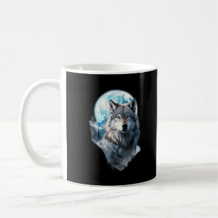 Mug Graphique de la Lune du Loup Hurleur, sous la Nuit