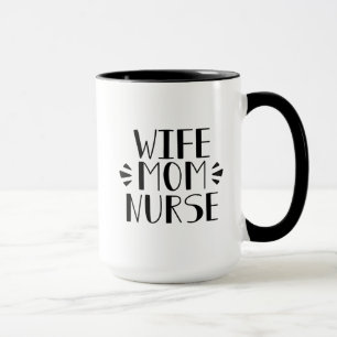 Mug Graphique d'infirmière de maman d'épouse