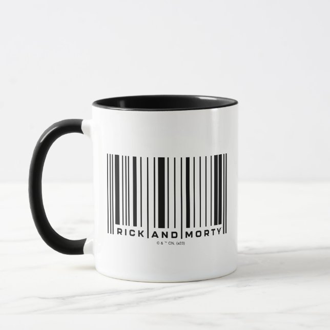 Mug Graphique du code barre de Rick et Morty (Gauche)