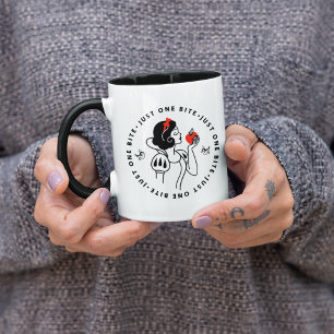 Mug Graphique En Plan Blanc Neige "Just One Bite"