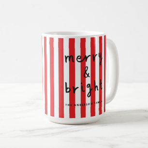 Mug Graphique moderne minima Noël rouge et blanc