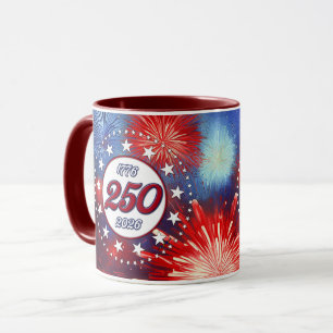 Mug Graphiques de feux d'artifice pour le 250e anniver