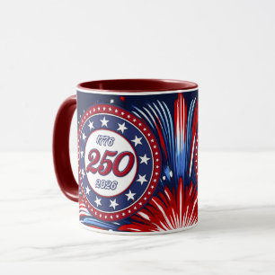 Mug Graphiques de feux d'artifice pour le 250e anniver