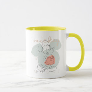 Mug Graphisme de Mickey Mouse en ligne continue