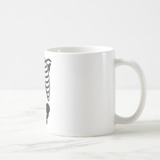 Mug Graphisme gothique de cage thoracique de squelette
