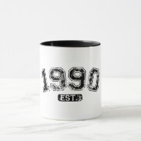 Graphisme Rétro Vintage 1990 Grunge Établie