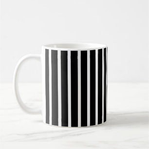Mug Gras de bande verticale en noir et blanc