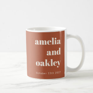 Mug Gras Minimaliste Rust Fall Retro Mariage personnal