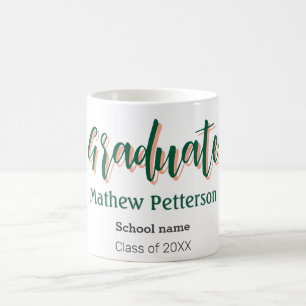 Mug Gras type simple noir classe moderne graduation