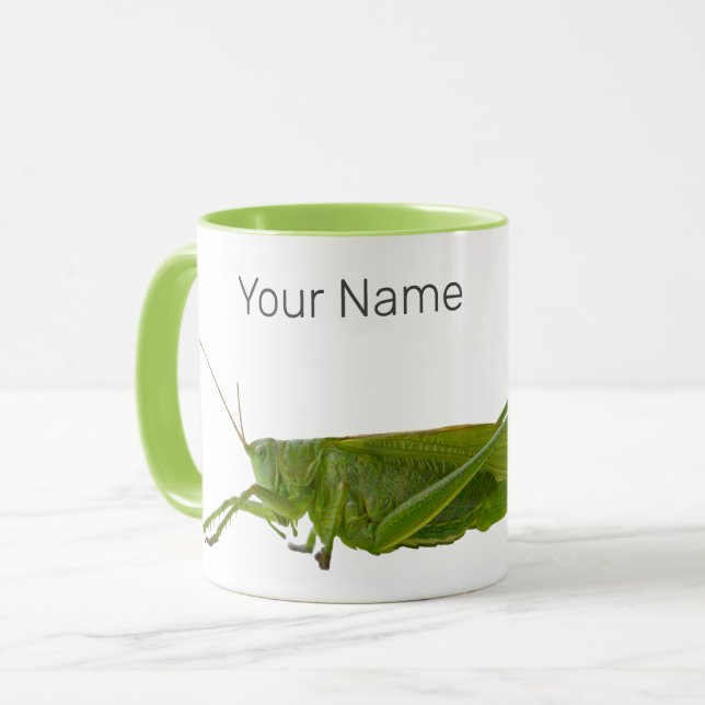 Mug Grasshopper ou Hayhorse Retro Insect animal cadeau (Devant gauche)