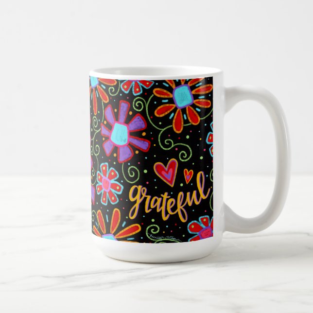 Mug Grateful Fun Floral Whimsical mignon ami (Droite)