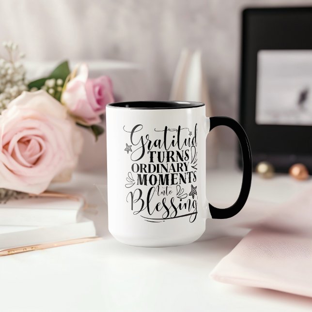 Mug “Gratitude Turns Ordinary Moments Into BlessingMug (Créateur téléchargé)