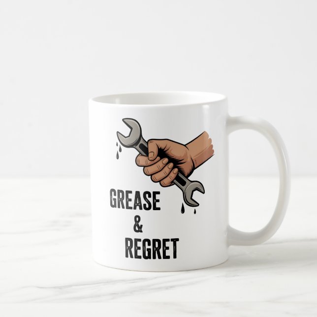 Mug Grease & Regret | Technician Life Joke (Droite)