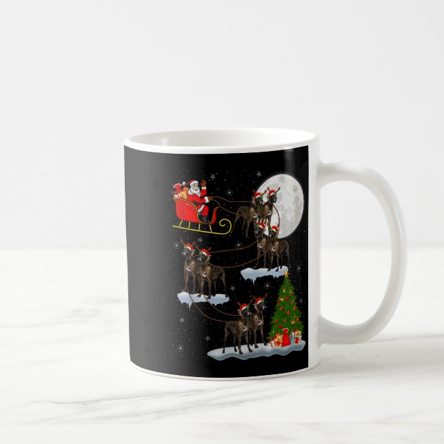 Mug Great Dane Dog Santa Sleigh Flying Funny Magical C (Droite)