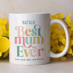 Mug Greatest Mum multi photo élégant