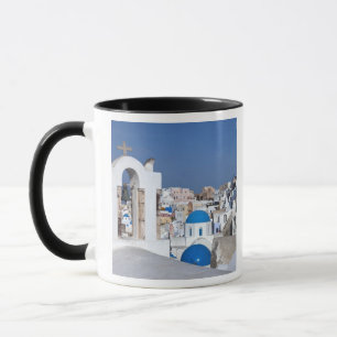 Mug Grèce, Santorin. Clocher et dômes bleus de 2
