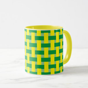 Mug - Green and Yellow Weave